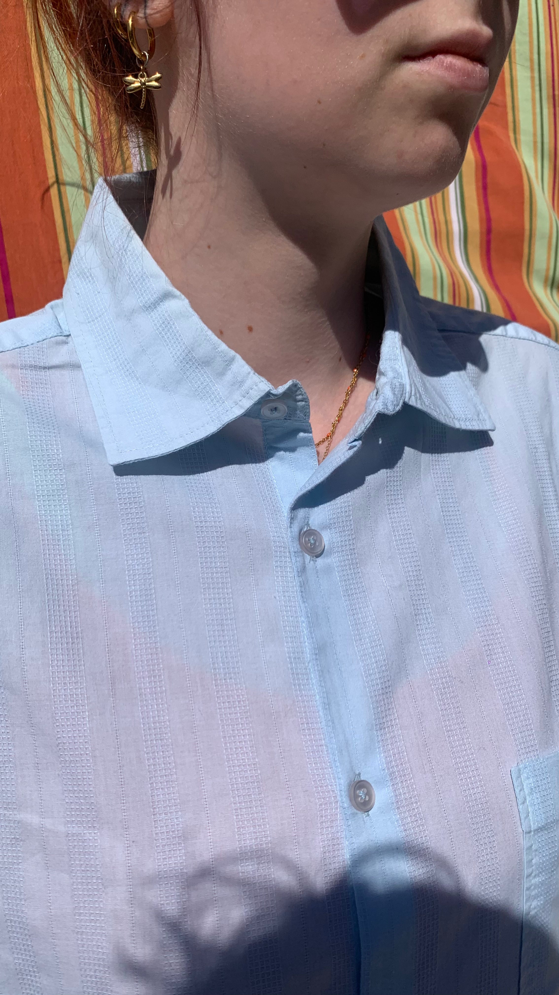 Chemise Dino bleue à manches courtes XL