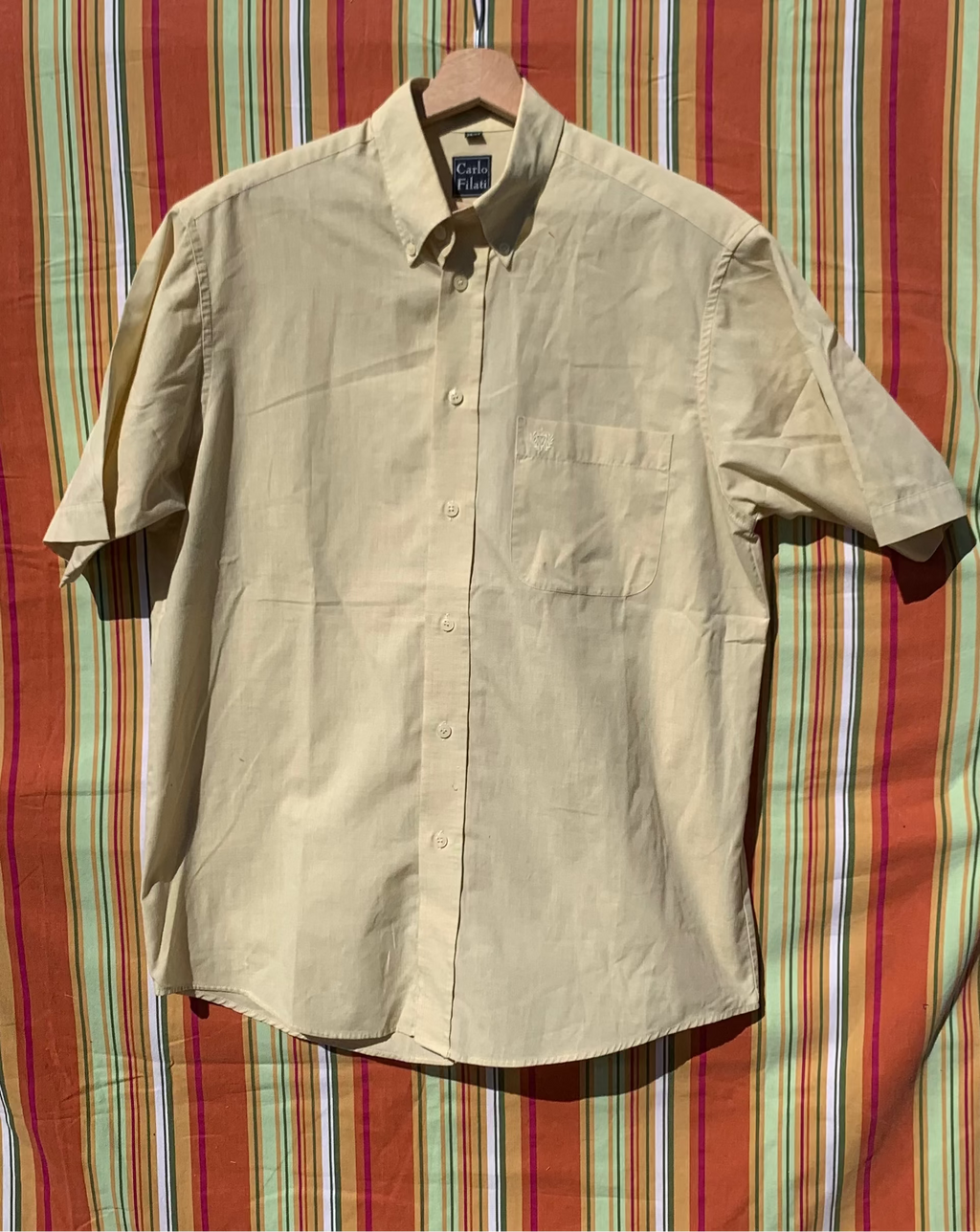 Chemise Dino jaune à manches courtes L