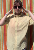 Chemise Dino jaune à manches courtes L