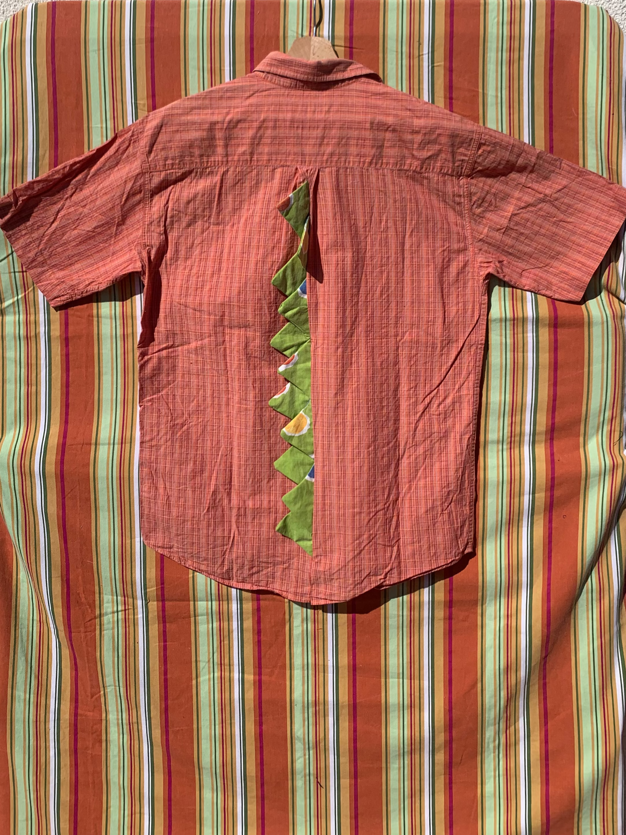 Chemise Dino orange à manches courtes M