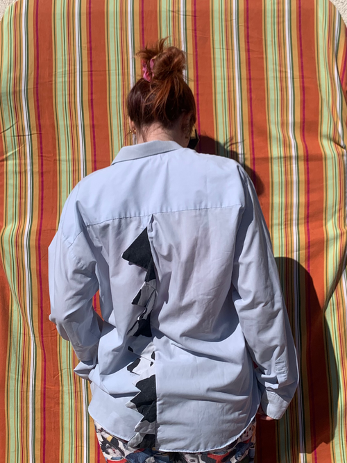 Chemise Dino bleue L
